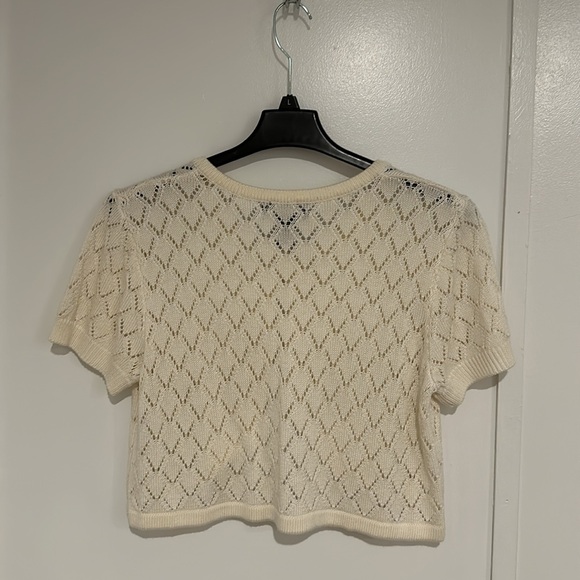 New Women's XL Lennie for Nina Leonard Open-Front Crop Cardigan Sweater - Picture 4 of 4